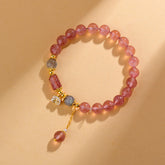 Natural Crystal Strawberry Crystal Bracelet - Love & Harmony